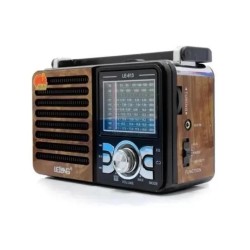 Rádio Portátil Retro Bluetooth /am/fm Com Lanterna